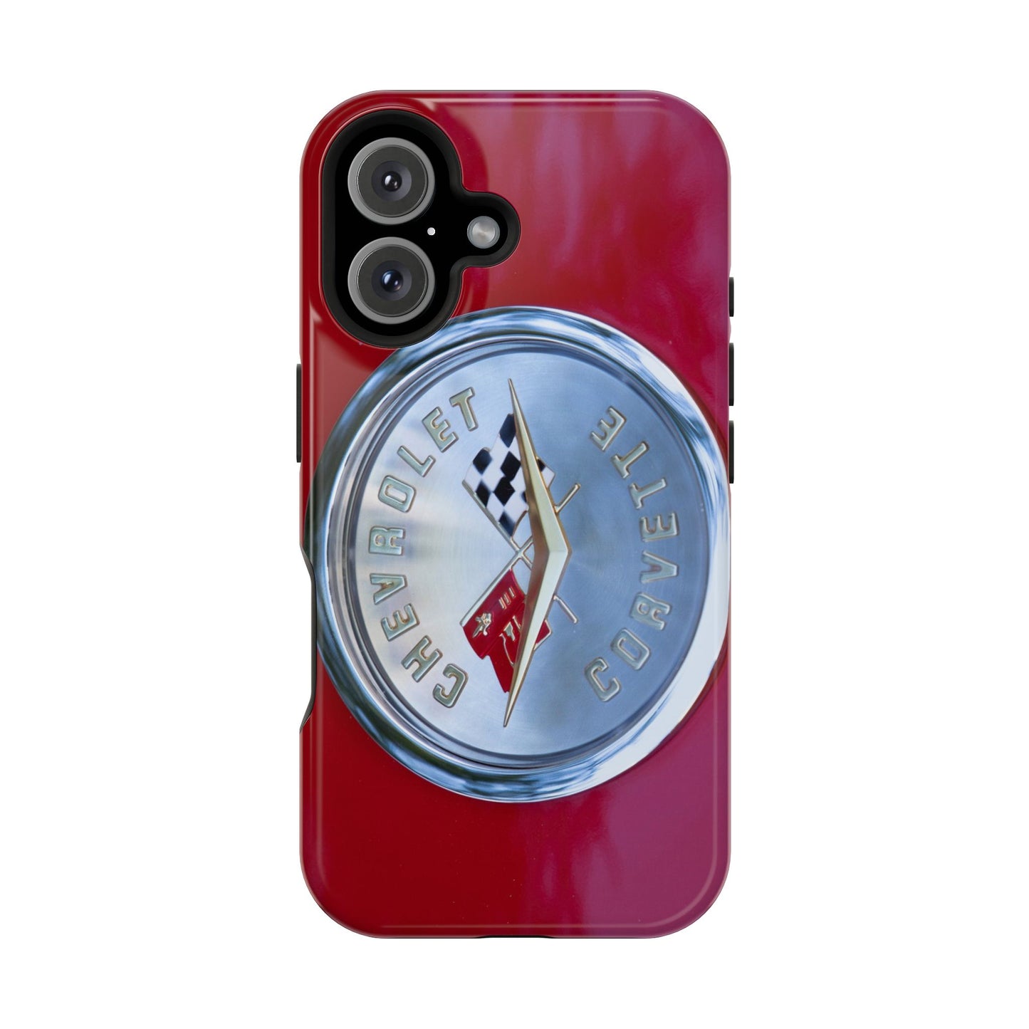 Car Enthusiast iPhone Case, Chevrolet Corvette Muscle Car Tough Case, Car Lover Accessories Gift, Custom Auto Logo Cover, Classic Vehicle