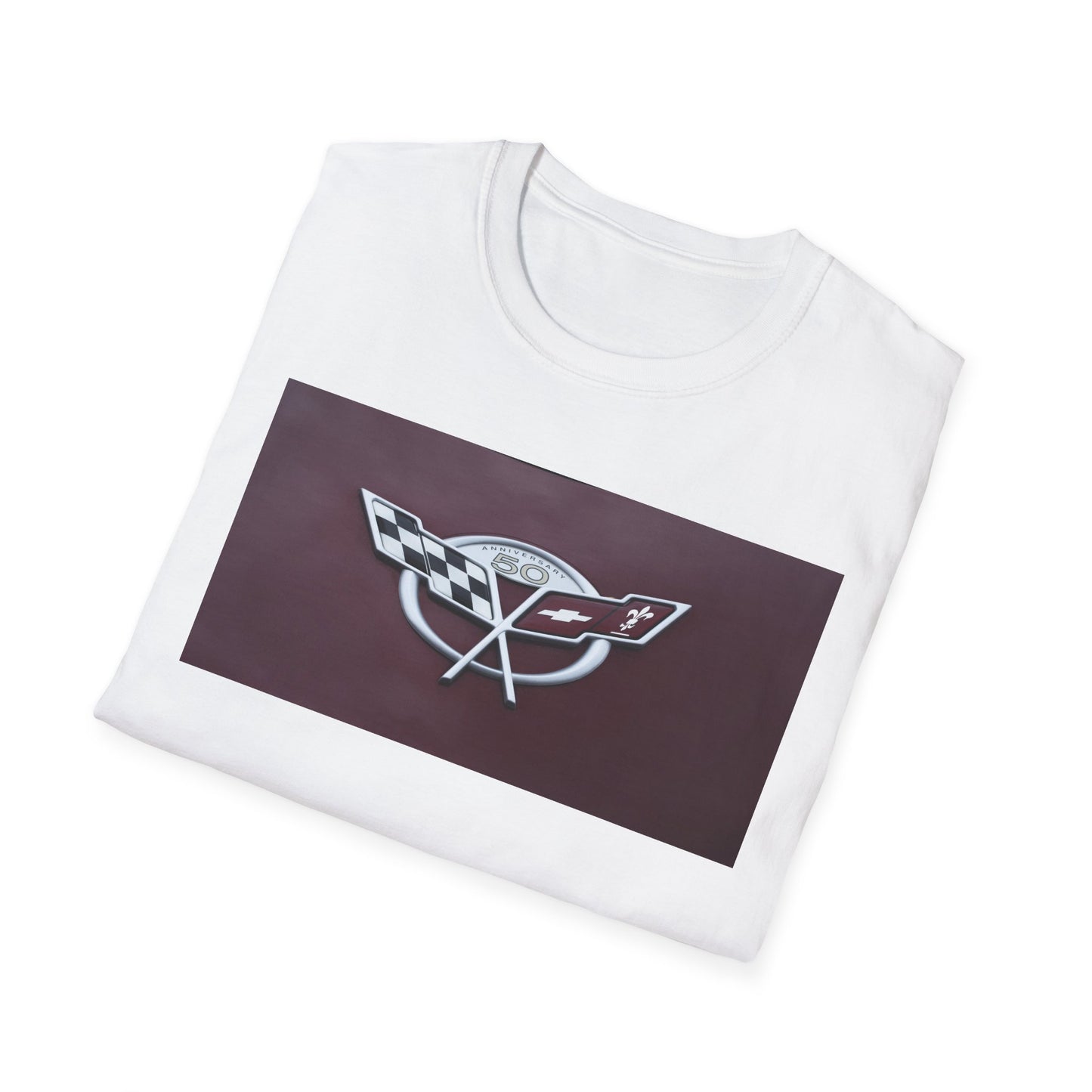 Corvette Stingray 50th Anniversary Classic Muscle Car Badge T-Shirt