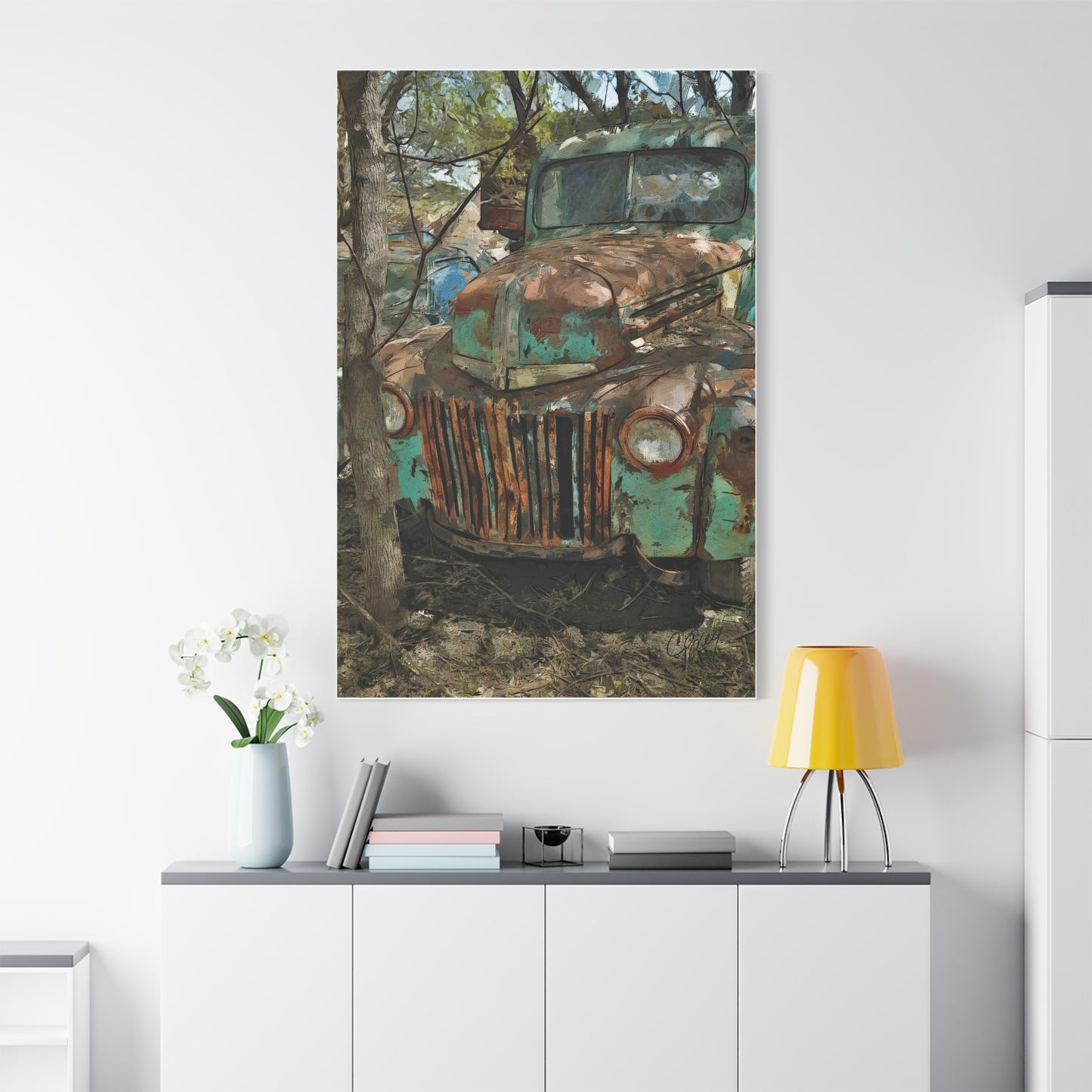 Canvas Wall Art - Abandoned Classic Ford Truck Found on a Minnesota Farm
