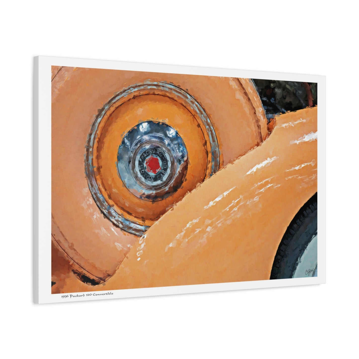 Canvas Print - 1936 Packard 120 Convertible Painting