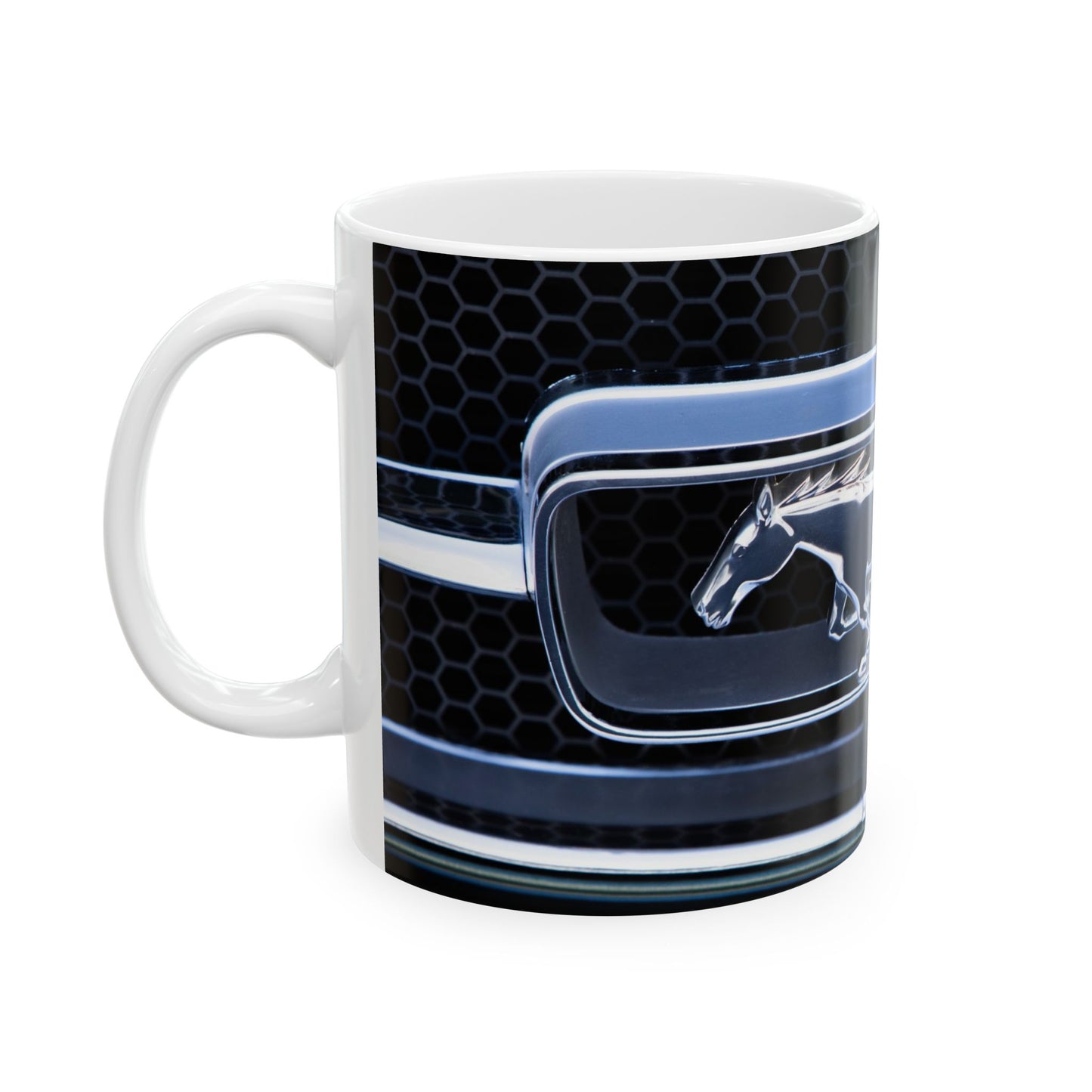Vintage Ford Mustang Ceramic Mug, Classic Car Horse Coffee Cup, Retro Car Lover Gift, Car Enthusiast Mug, Collectible Vehicle Tea Mug,
