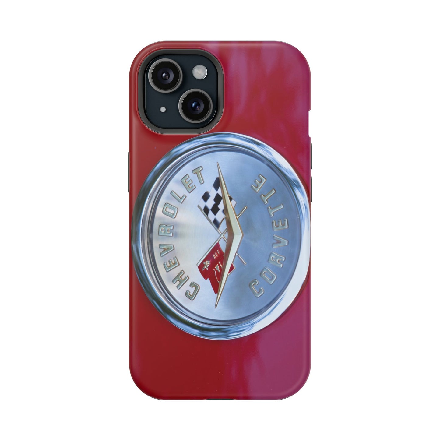 Car Enthusiast iPhone Case, Chevrolet Corvette Muscle Car Tough Case, Car Lover Accessories Gift, Custom Auto Logo Cover, Classic Vehicle