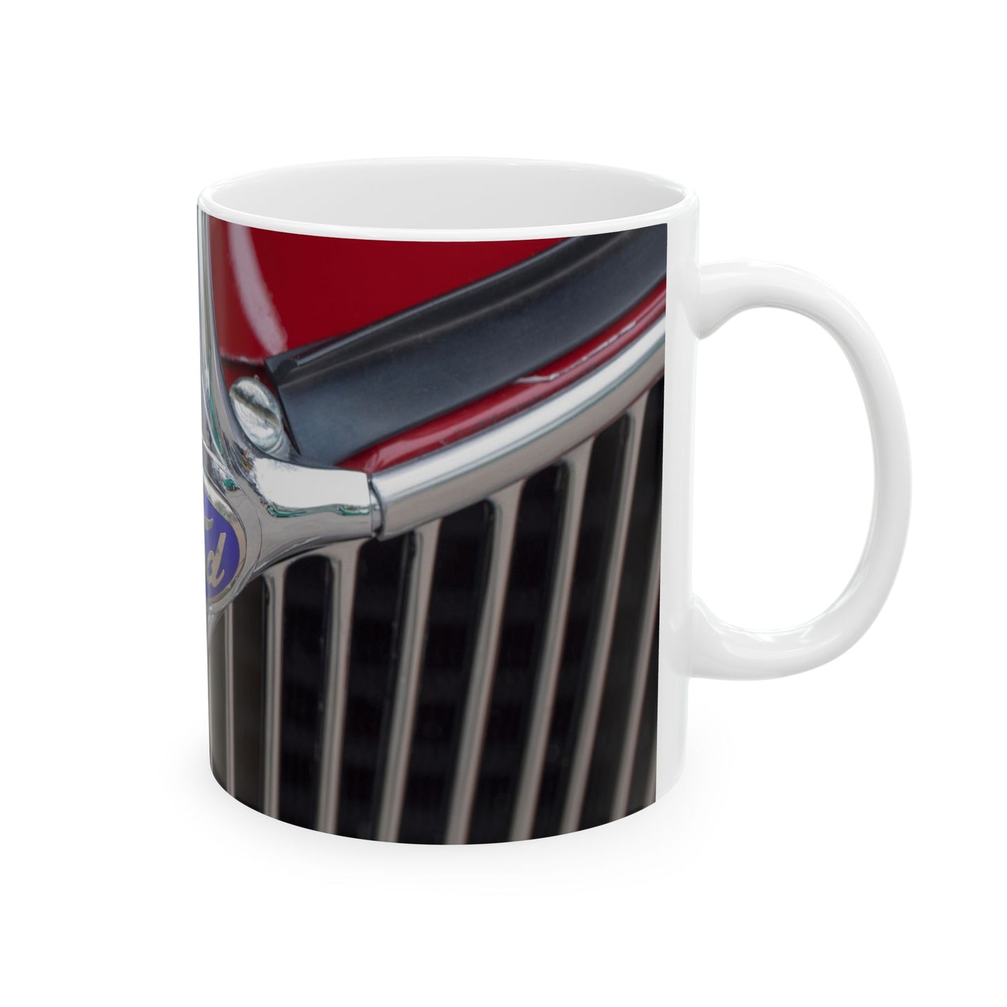 Ford auto logo and car grill, perfect for 11 or 15oz ceramic cups and mugs.