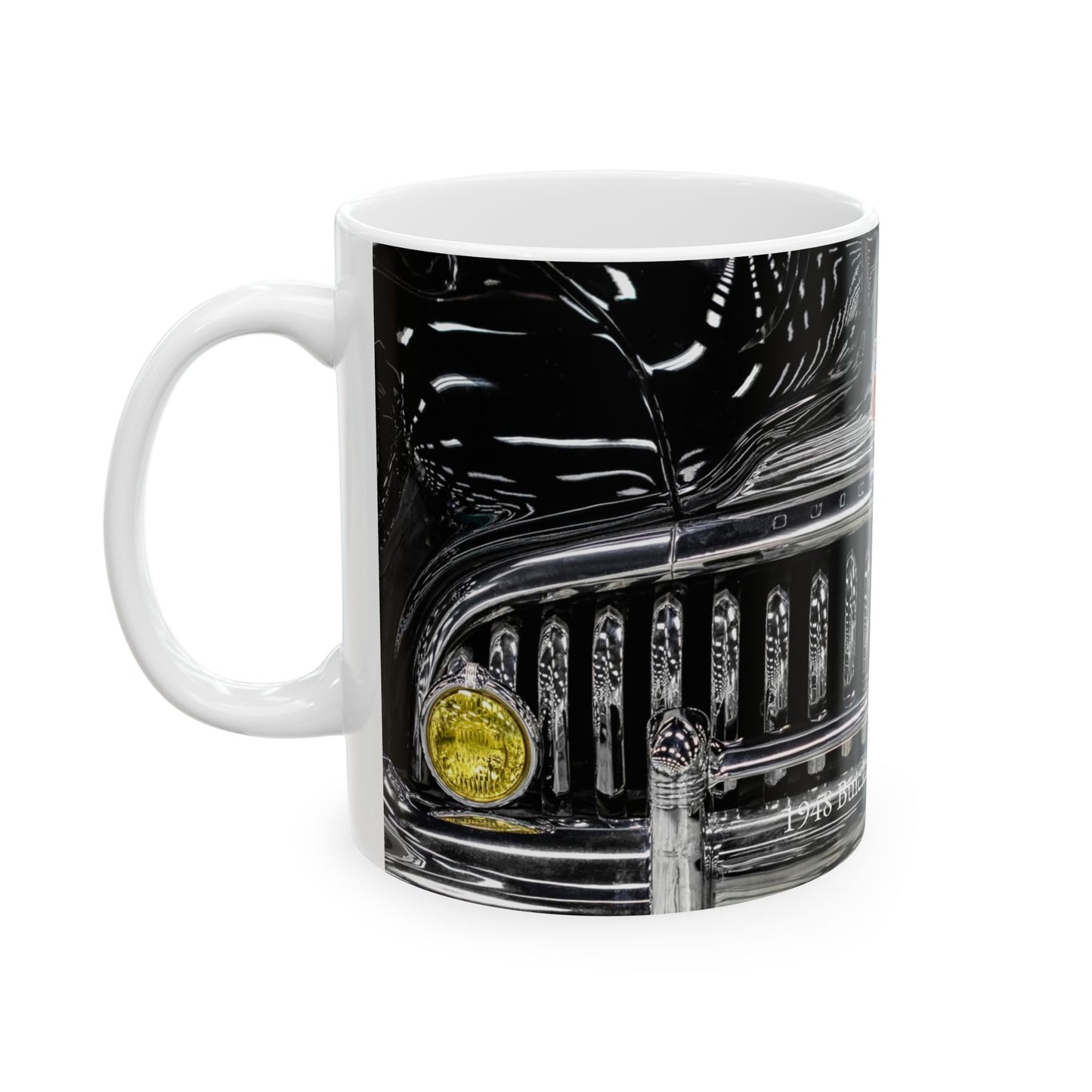 Ceramic Mug, Vintage Buick Grill and Badge Coffee Cup, Retro Auto Enthusiast Gift, 11oz 15oz Ceramic Mug, Classic Car Lover Mug, Gearhead
