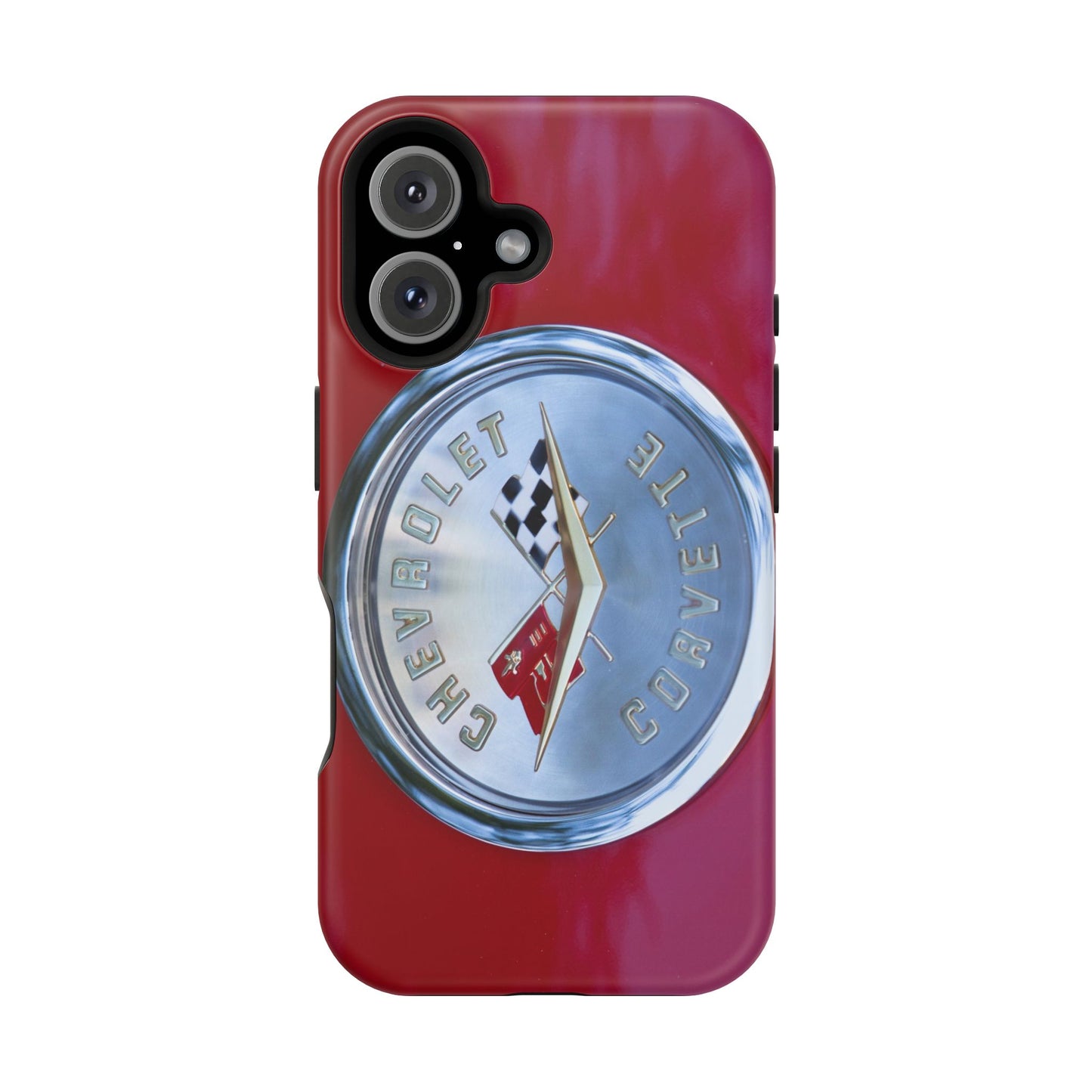 Car Enthusiast iPhone Case, Chevrolet Corvette Muscle Car Tough Case, Car Lover Accessories Gift, Custom Auto Logo Cover, Classic Vehicle