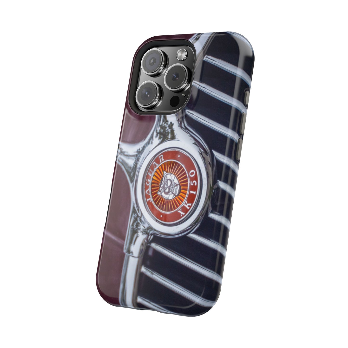 iPhone Cases, Jaguar XK 150 Sports Car Logo, Tough, Magnetic, Protective, Customizable, Car Lover Gift For Him, Father's Day