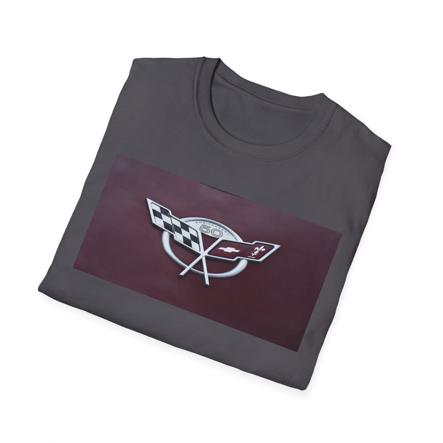 Corvette Stingray 50th Anniversary Classic Muscle Car Badge T-Shirt