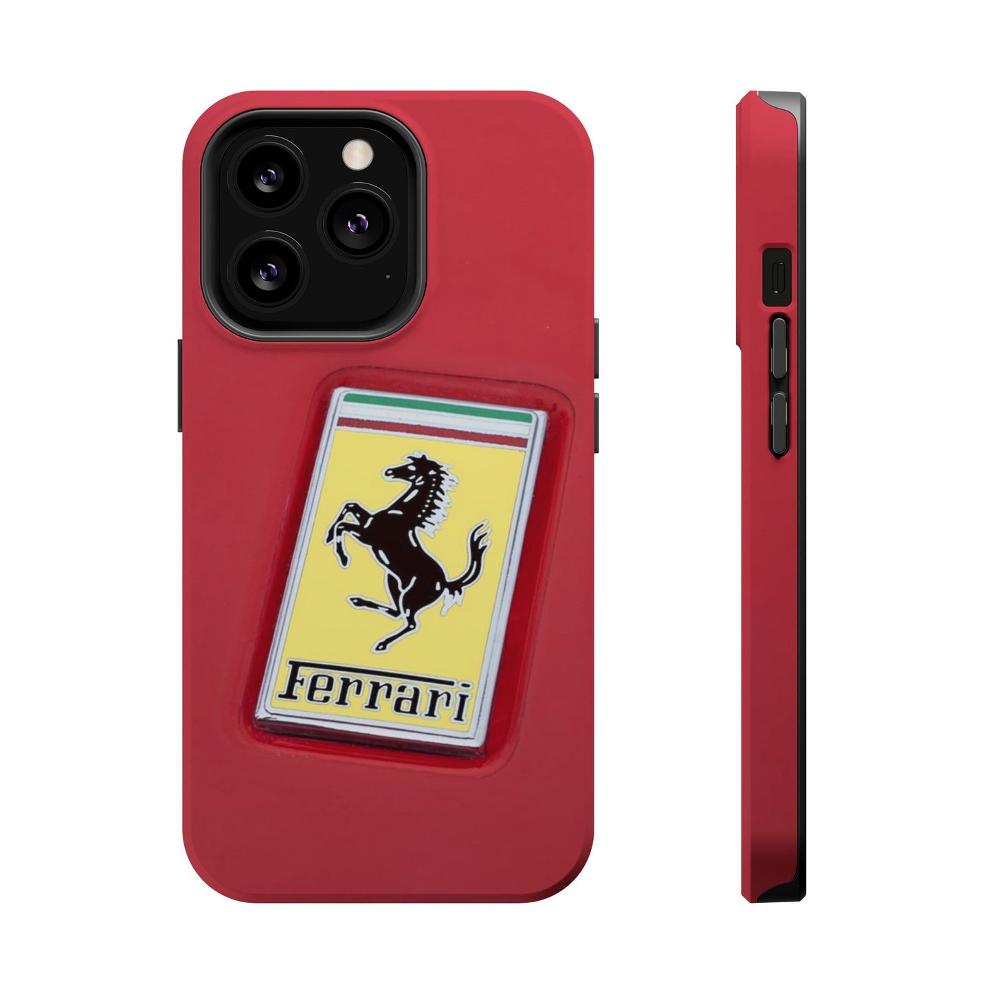 Magnetic iPhone Cases, Legendary Ferrari Badge Design, Tough Phone Case, Protective Cover, Custom Smartphone Shell, Unique Mobile Accessory