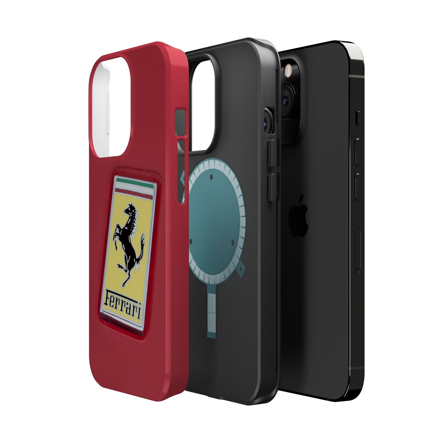 Magnetic iPhone Cases, Legendary Ferrari Badge Design, Tough Phone Case, Protective Cover, Custom Smartphone Shell, Unique Mobile Accessory