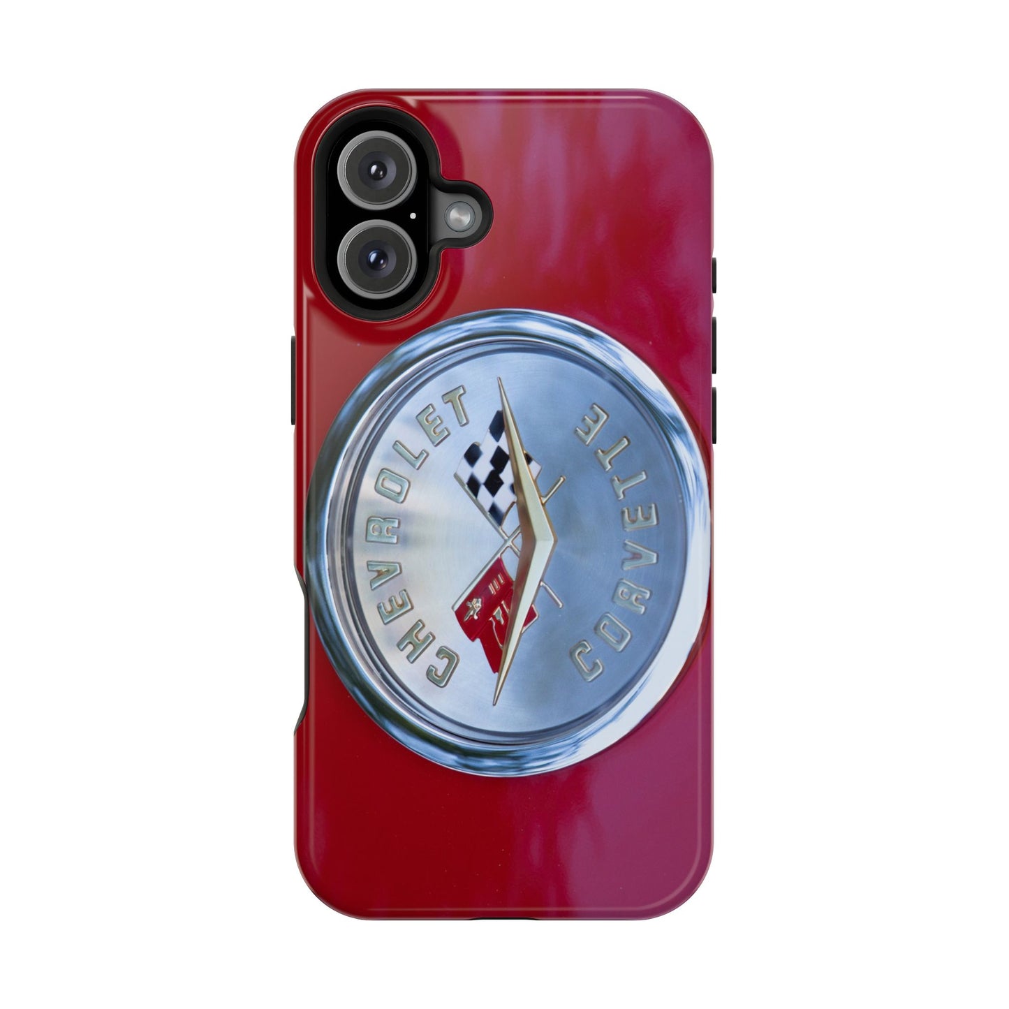 Car Enthusiast iPhone Case, Chevrolet Corvette Muscle Car Tough Case, Car Lover Accessories Gift, Custom Auto Logo Cover, Classic Vehicle