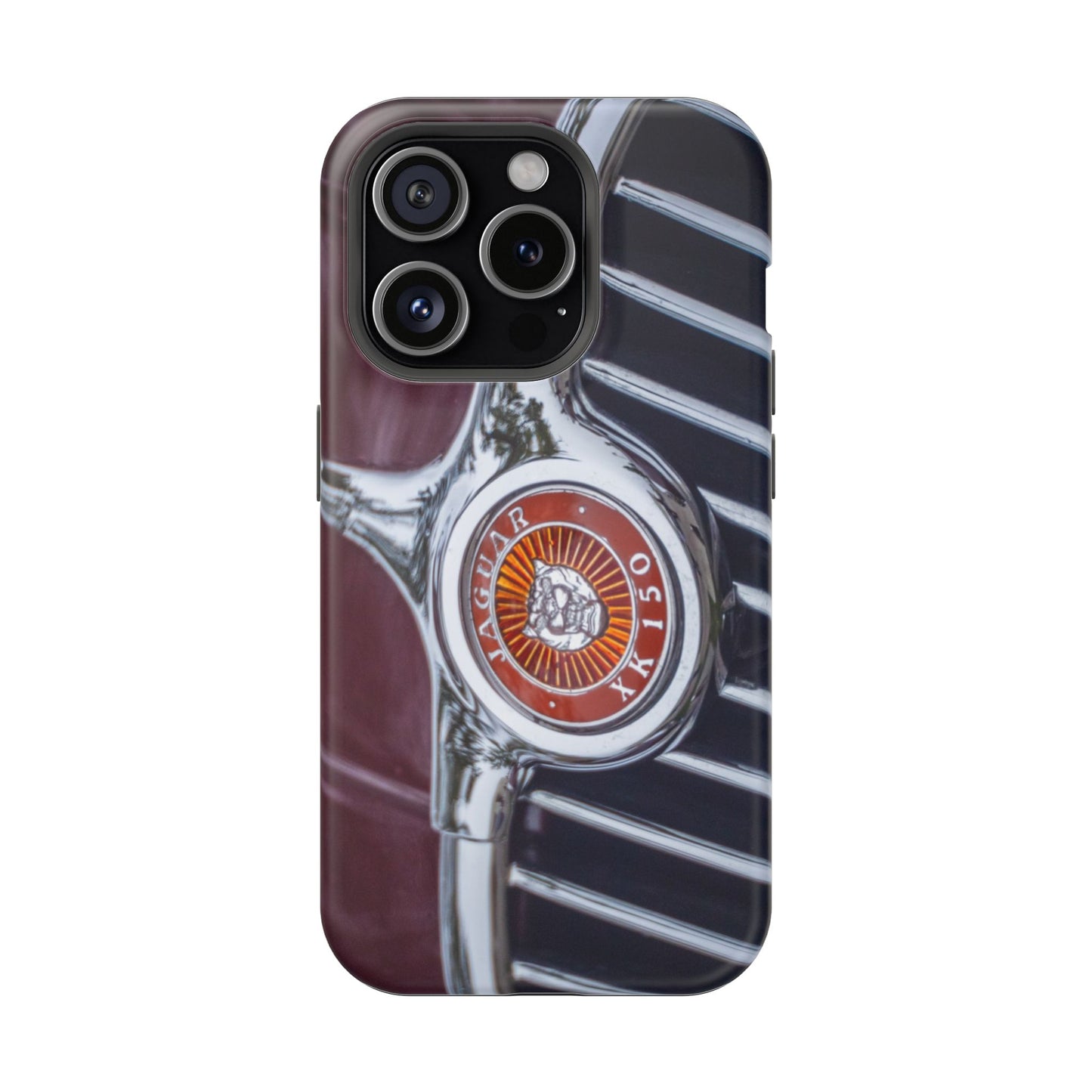 iPhone Cases, Jaguar XK 150 Sports Car Logo, Tough, Magnetic, Protective, Customizable, Car Lover Gift For Him, Father's Day