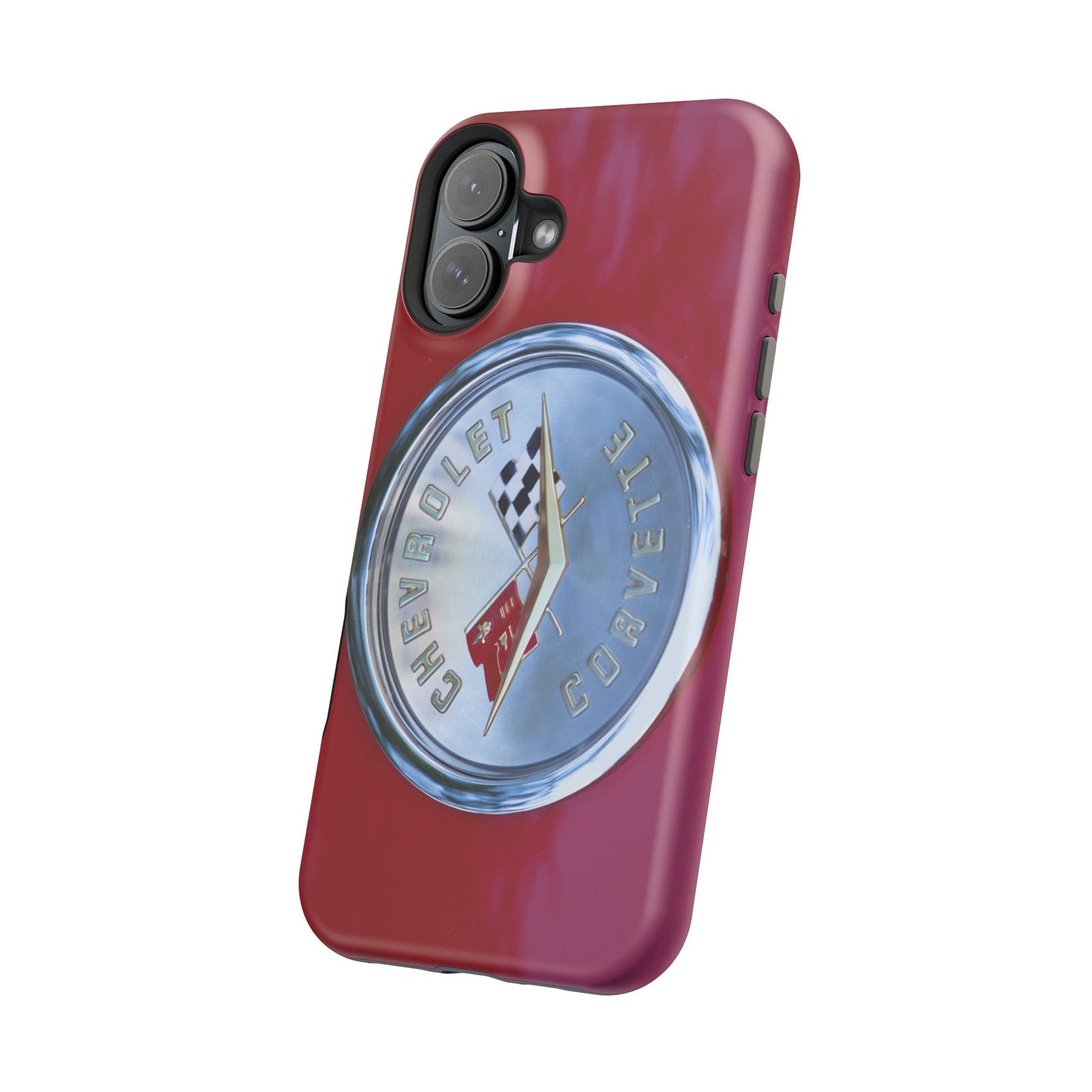 Car Enthusiast iPhone Case, Chevrolet Corvette Muscle Car Tough Case, Car Lover Accessories Gift, Custom Auto Logo Cover, Classic Vehicle