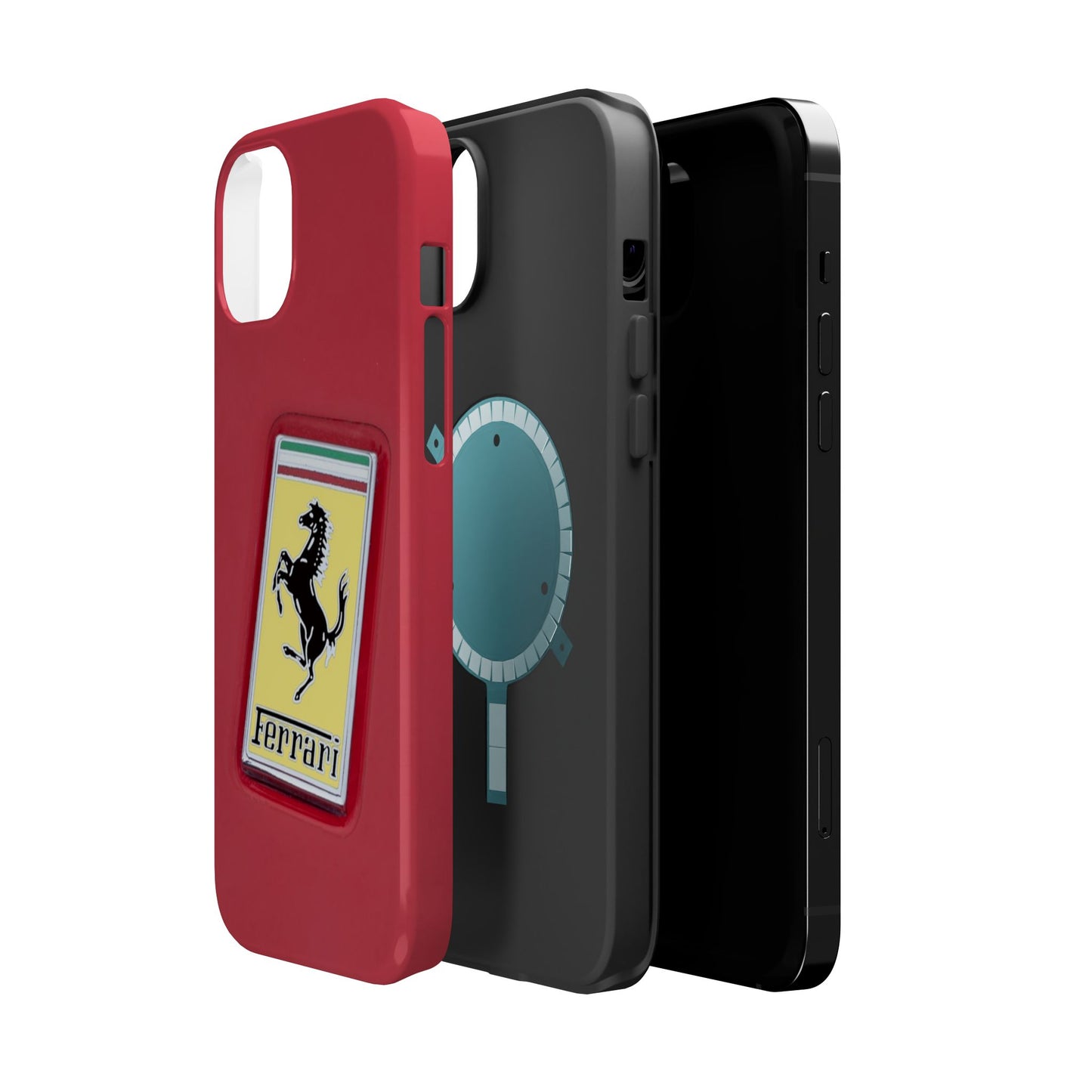 Magnetic iPhone Cases, Legendary Ferrari Badge Design, Tough Phone Case, Protective Cover, Custom Smartphone Shell, Unique Mobile Accessory