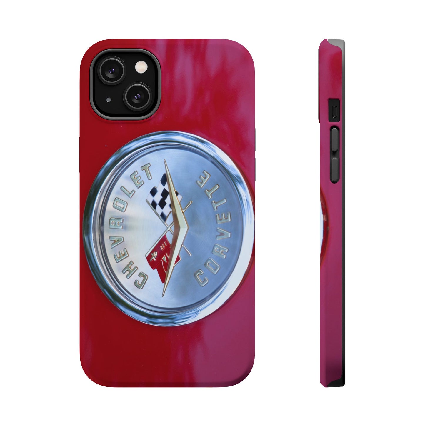 Car Enthusiast iPhone Case, Chevrolet Corvette Muscle Car Tough Case, Car Lover Accessories Gift, Custom Auto Logo Cover, Classic Vehicle