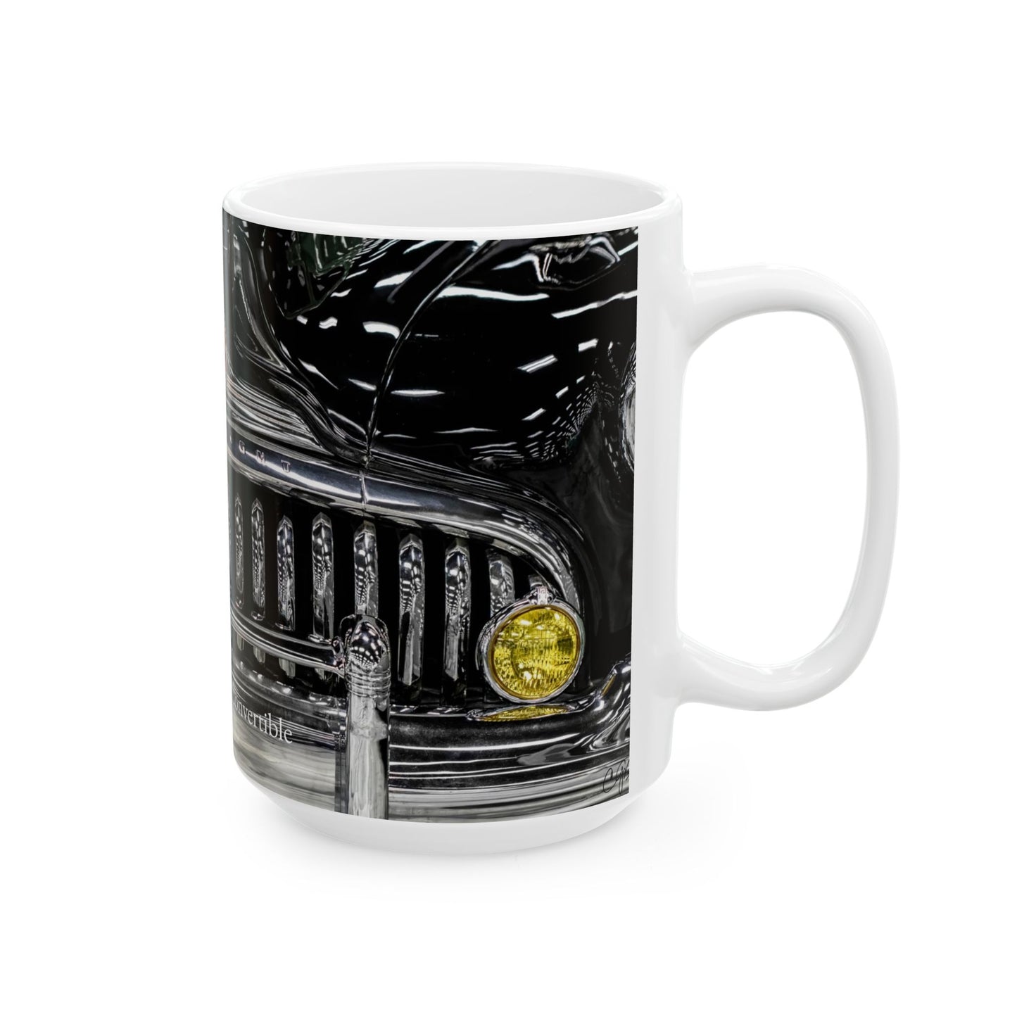 Ceramic Mug, Vintage Buick Grill and Badge Coffee Cup, Retro Auto Enthusiast Gift, 11oz 15oz Ceramic Mug, Classic Car Lover Mug, Gearhead