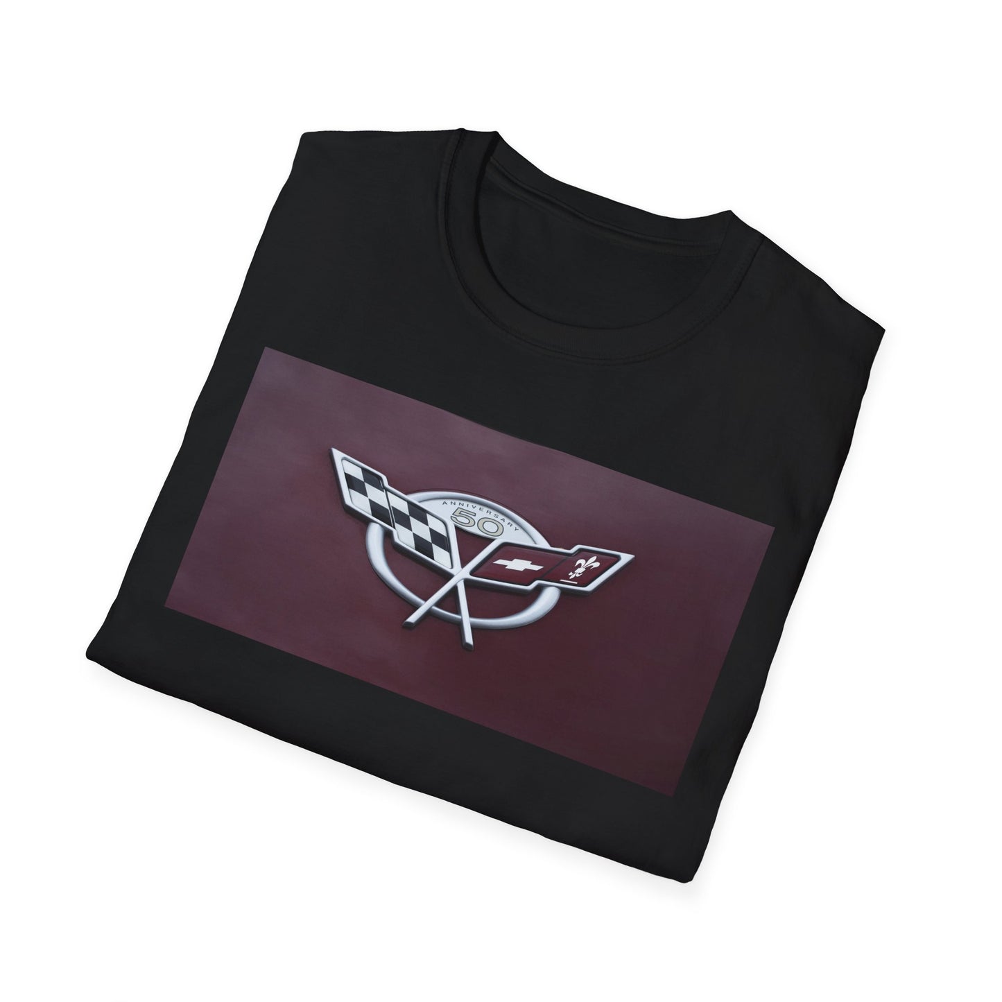 Corvette Stingray 50th Anniversary Classic Muscle Car Badge T-Shirt
