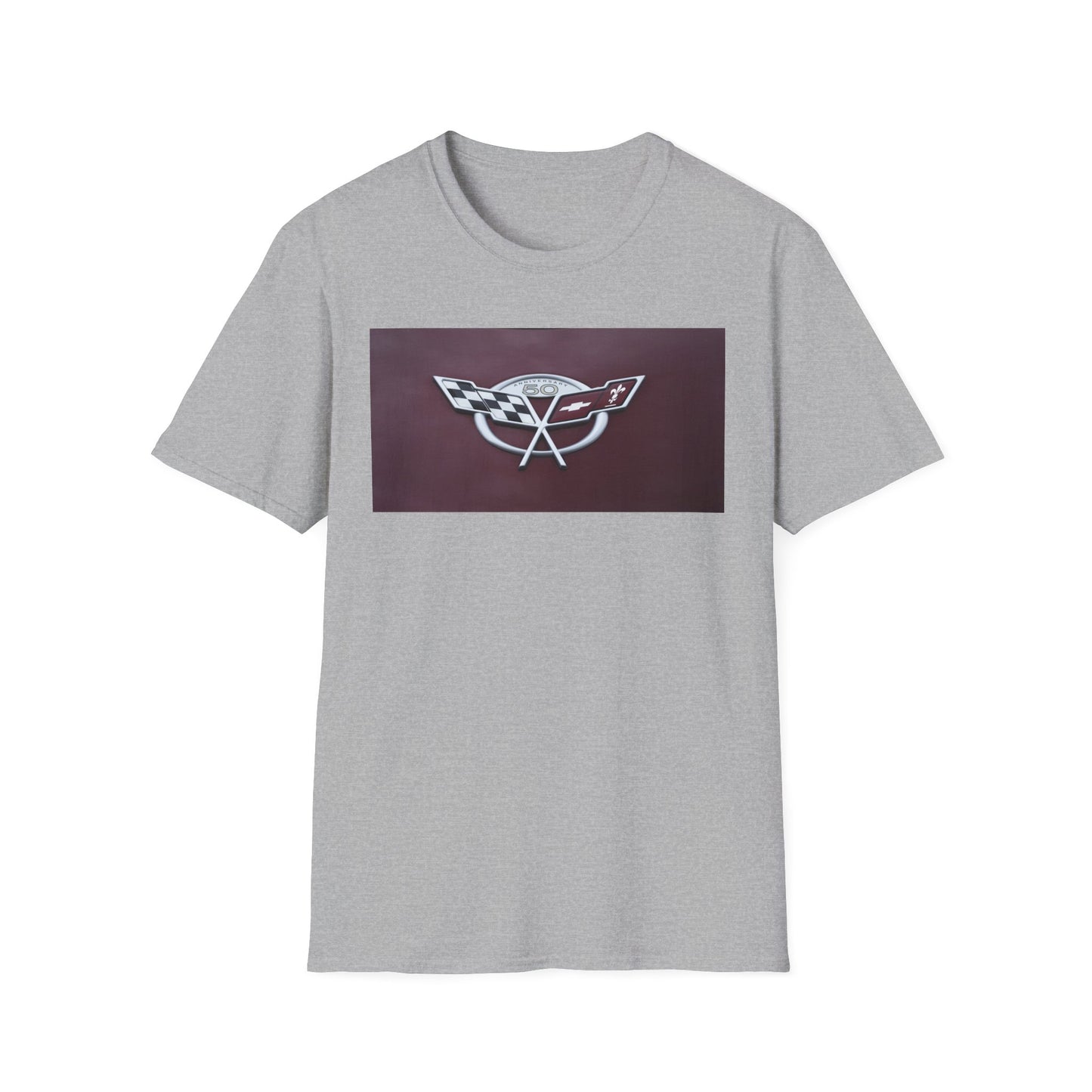 Corvette Stingray 50th Anniversary Classic Muscle Car Badge T-Shirt
