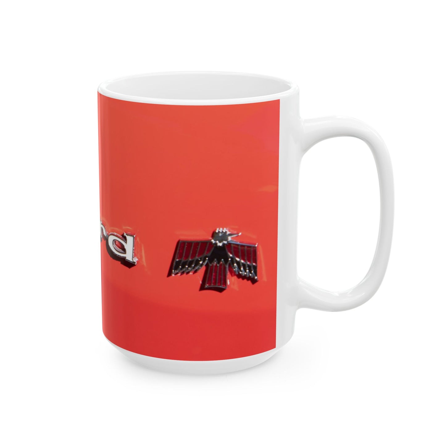 Vintage Pontiac Firebird Muscle Car Badge Logo, Ceramic Mug, Car Lover Gift, Gift for Him, Motorhead Gift, Automotive Artistry, Collectible