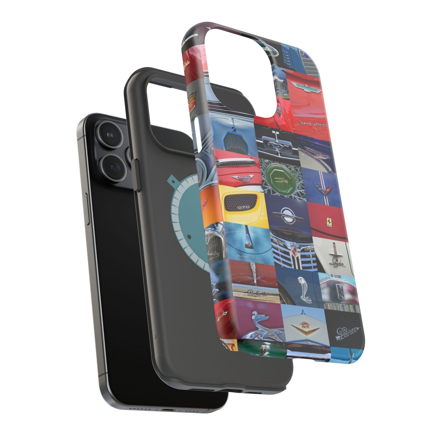 Magnetic Tough Cases, Muscle Car Logo Badges, Classic Car Details - iPhone Accessories, Protective Cover, Vehicle Enthusiast Gift, Car Lover