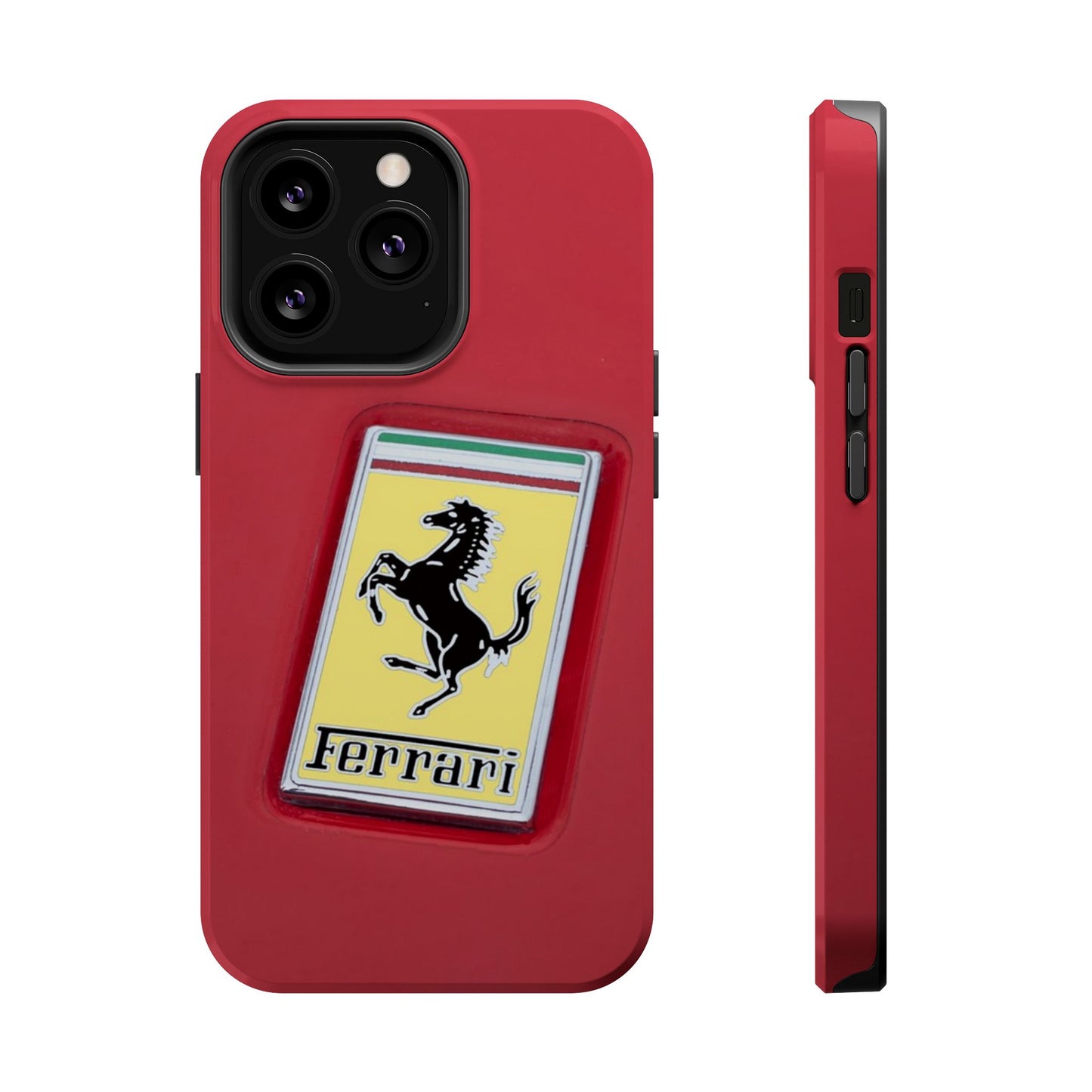Magnetic iPhone Cases, Legendary Ferrari Badge Design, Tough Phone Case, Protective Cover, Custom Smartphone Shell, Unique Mobile Accessory