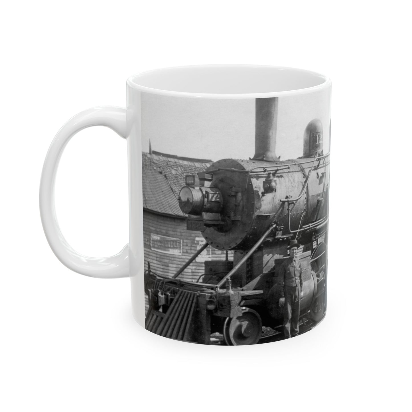 The Yard and Train Crew of Steam Locomotive 122 Pose for a Formal Portrait Against the Mighty Machine.