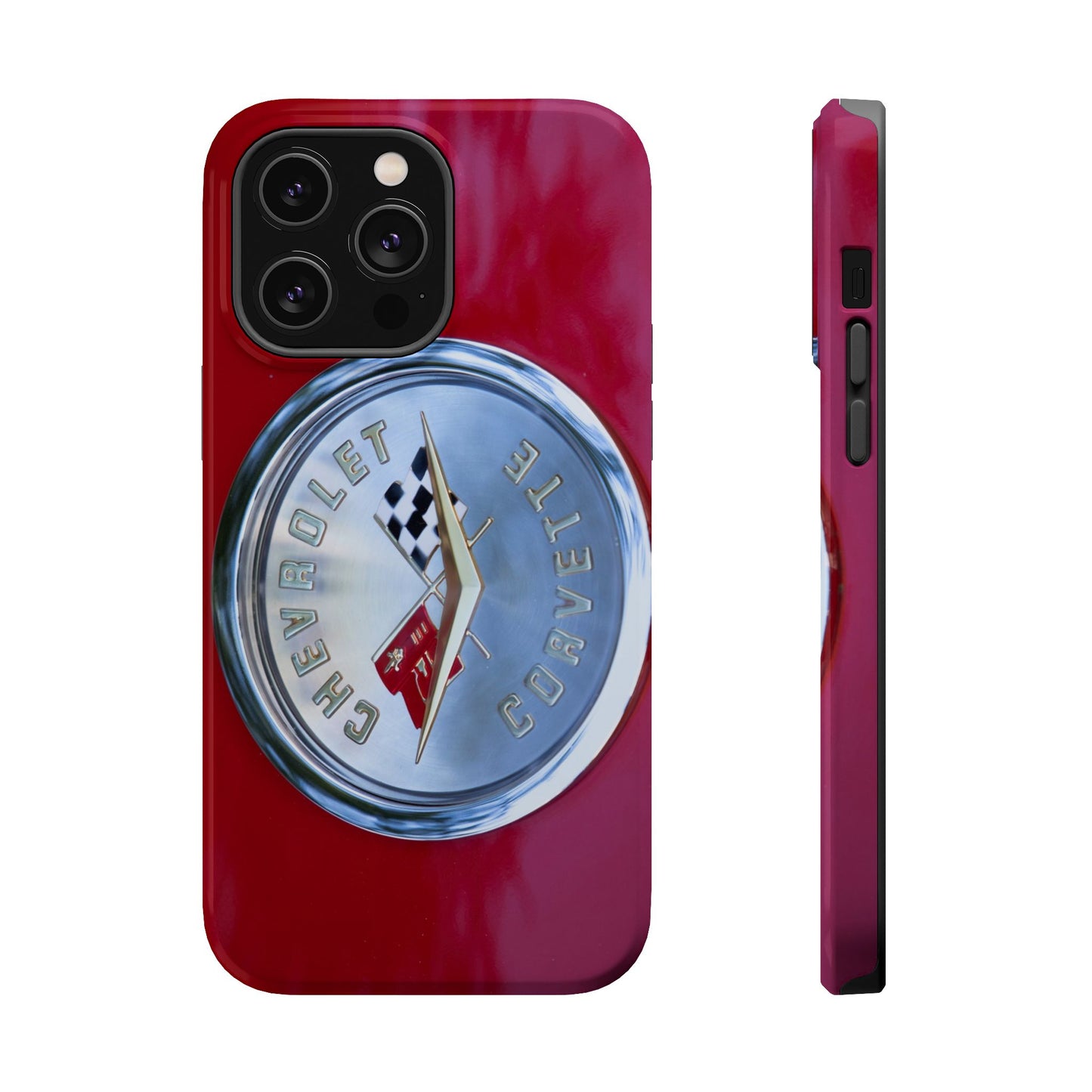 Car Enthusiast iPhone Case, Chevrolet Corvette Muscle Car Tough Case, Car Lover Accessories Gift, Custom Auto Logo Cover, Classic Vehicle