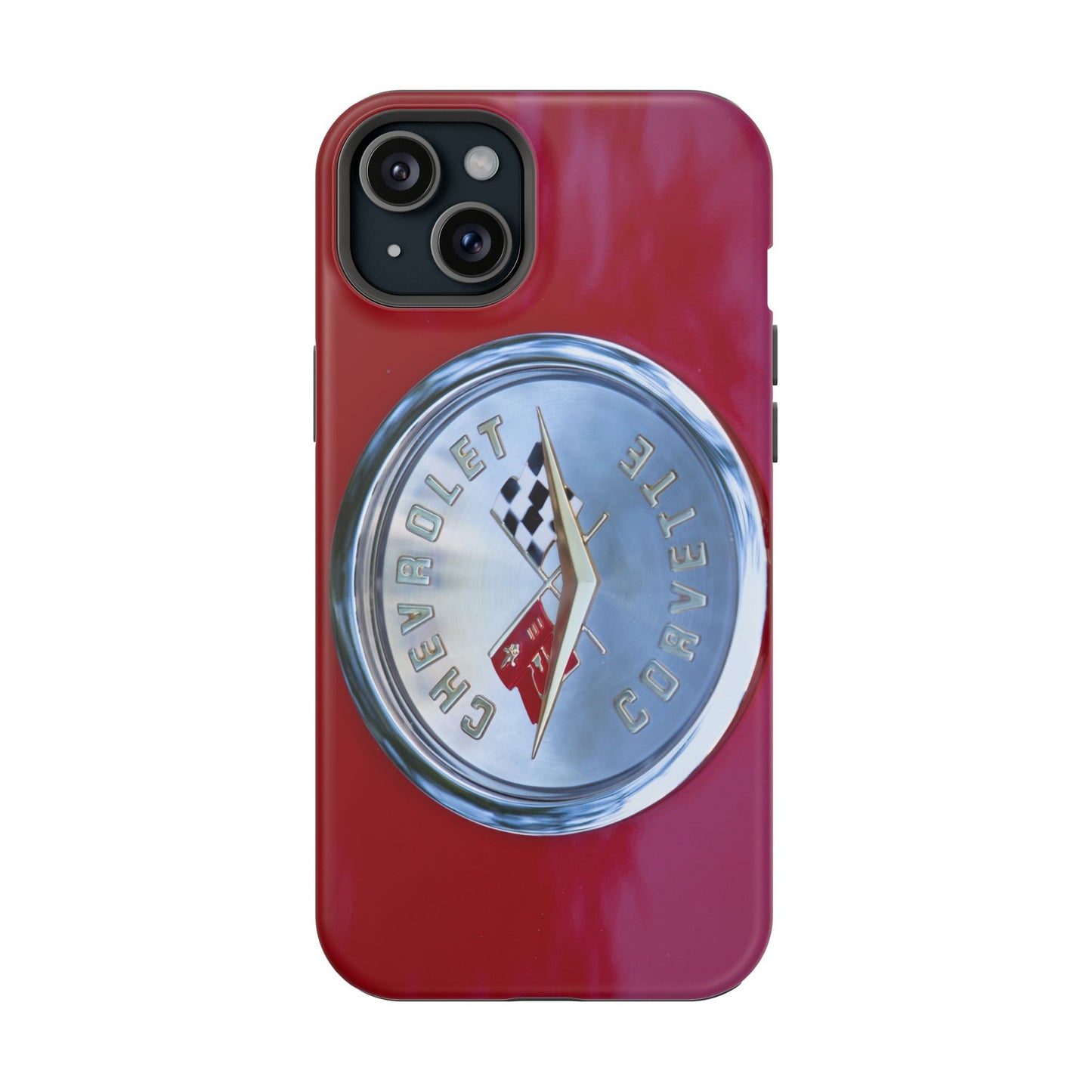 Car Enthusiast iPhone Case, Chevrolet Corvette Muscle Car Tough Case, Car Lover Accessories Gift, Custom Auto Logo Cover, Classic Vehicle
