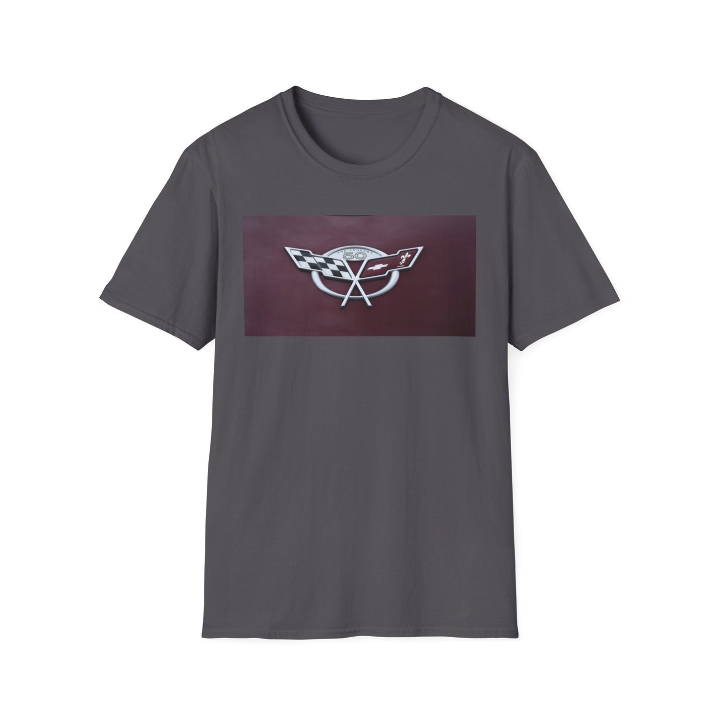Corvette Stingray 50th Anniversary Classic Muscle Car Badge T-Shirt