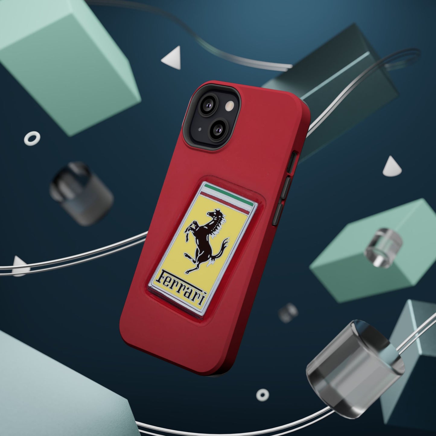 Magnetic iPhone Cases, Legendary Ferrari Badge Design, Tough Phone Case, Protective Cover, Custom Smartphone Shell, Unique Mobile Accessory