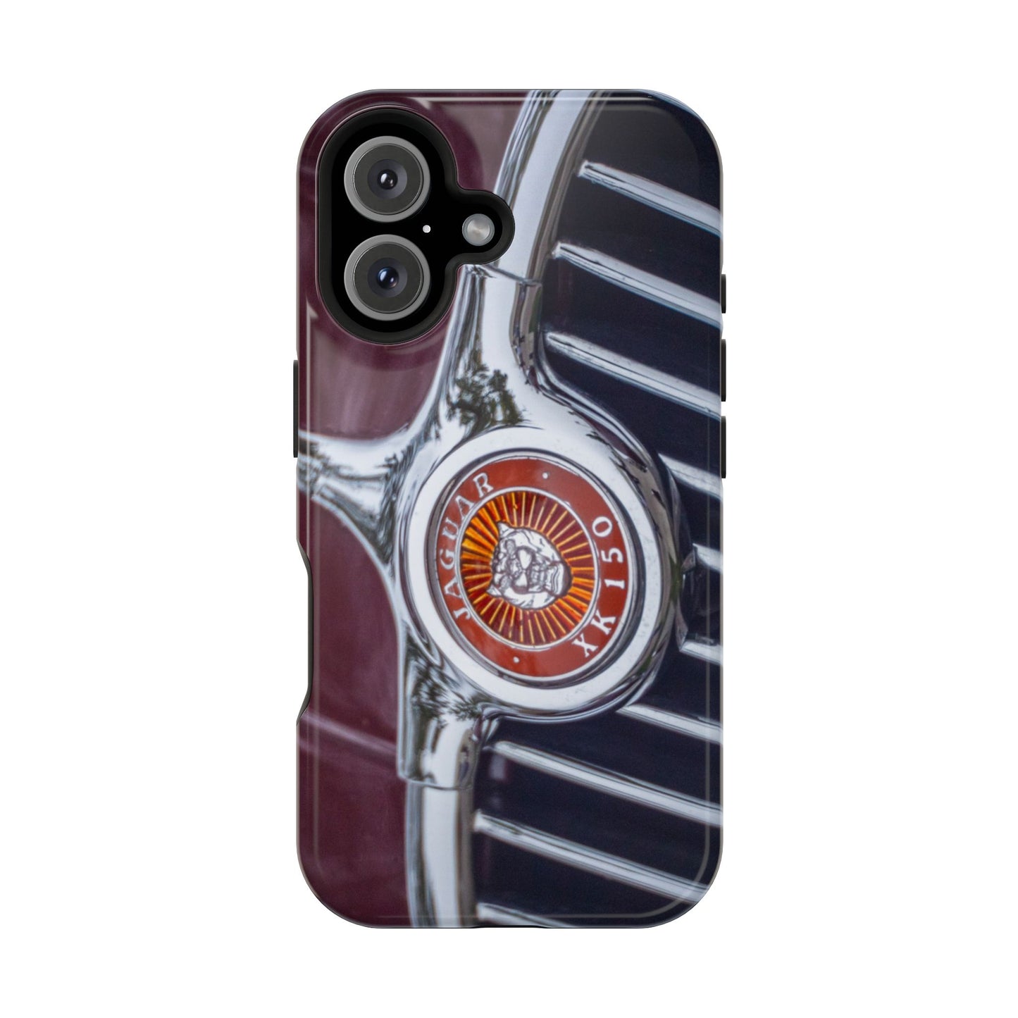 iPhone Cases, Jaguar XK 150 Sports Car Logo, Tough, Magnetic, Protective, Customizable, Car Lover Gift For Him, Father's Day
