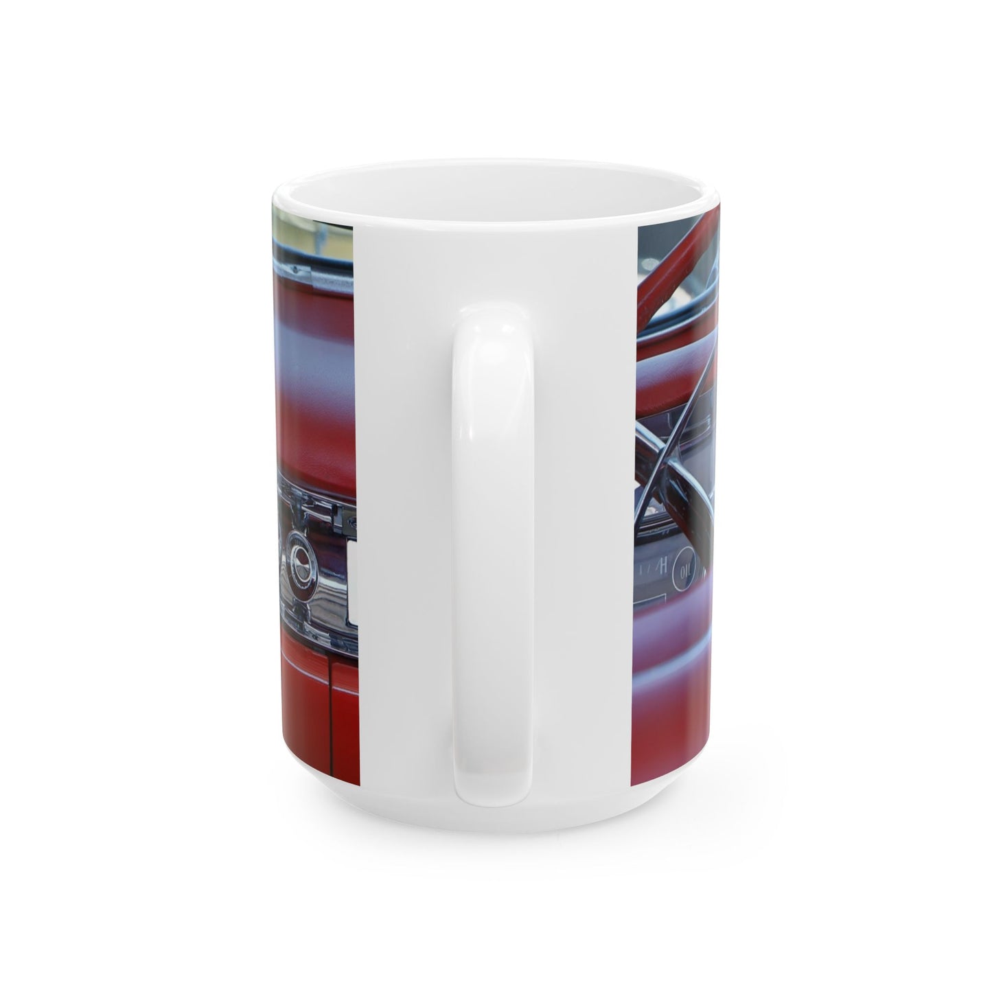Vintage Crown Victoria classic car dashboard, looking good for 11 of 15oz beverage mugs.