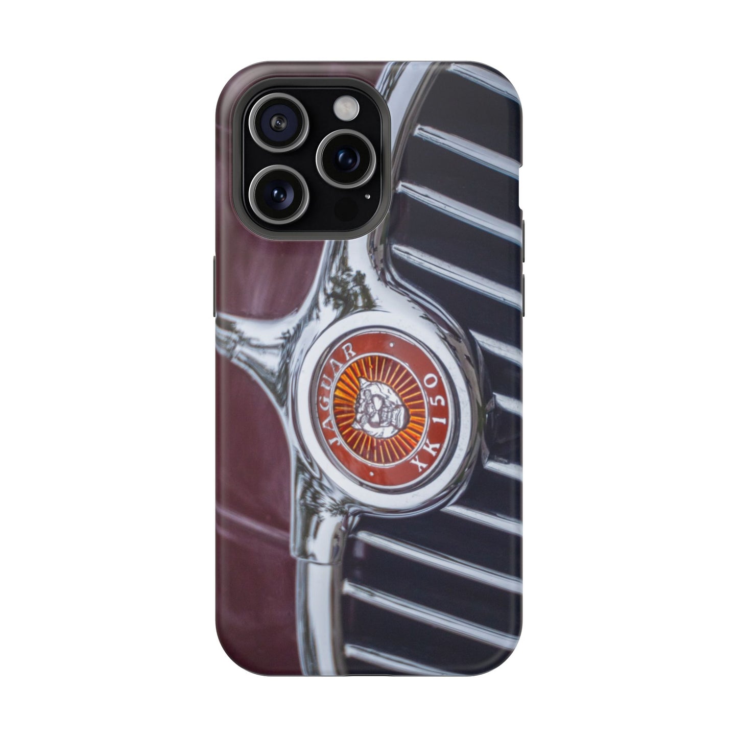iPhone Cases, Jaguar XK 150 Sports Car Logo, Tough, Magnetic, Protective, Customizable, Car Lover Gift For Him, Father's Day