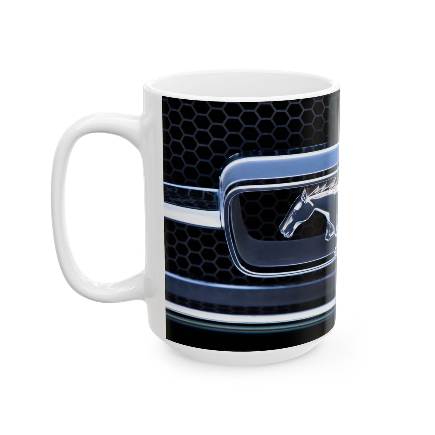 Vintage Ford Mustang Ceramic Mug, Classic Car Horse Coffee Cup, Retro Car Lover Gift, Car Enthusiast Mug, Collectible Vehicle Tea Mug,
