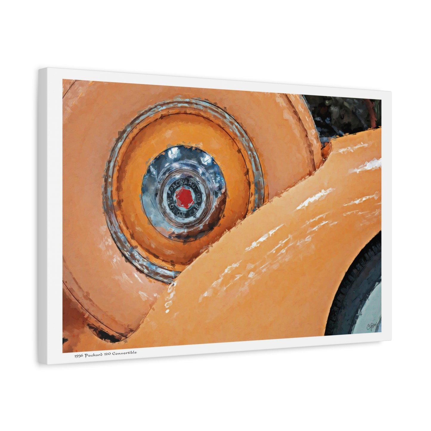 Canvas Print - 1936 Packard 120 Convertible Painting