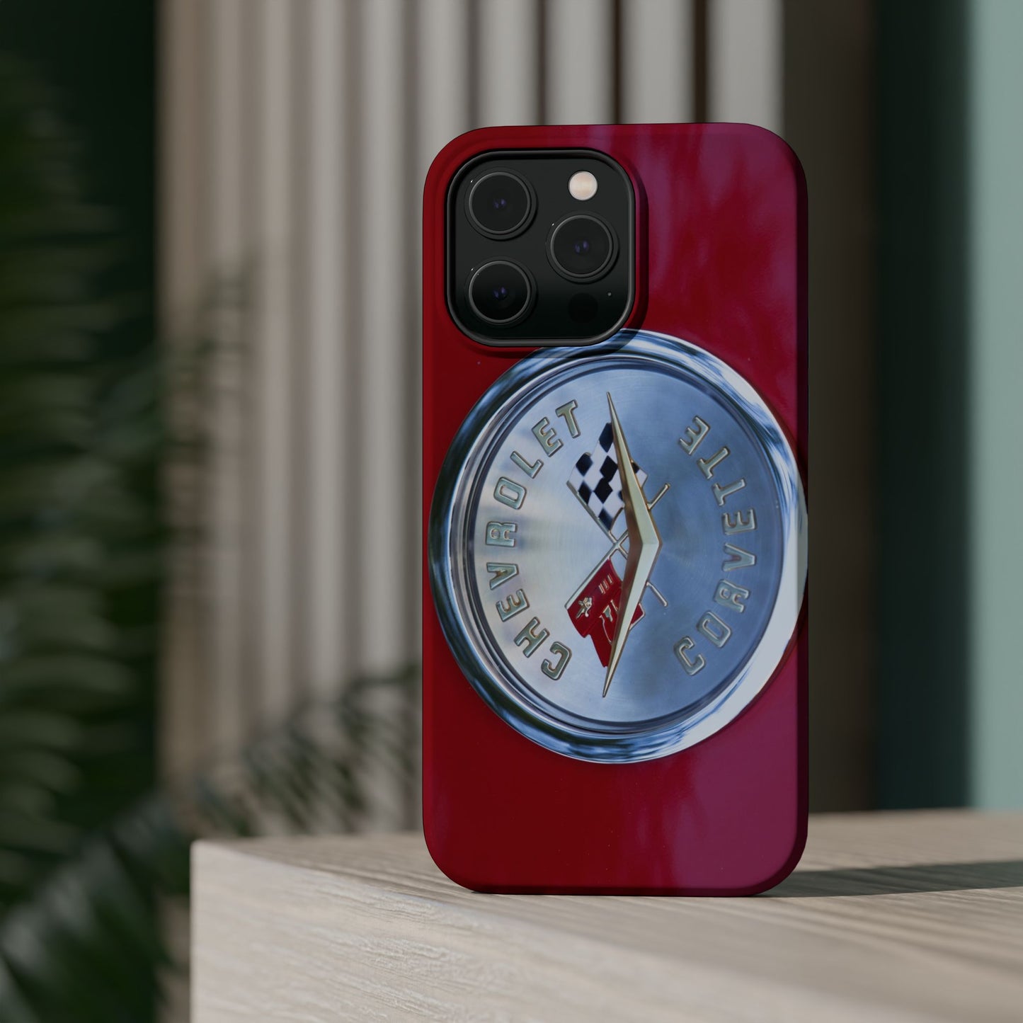 Car Enthusiast iPhone Case, Chevrolet Corvette Muscle Car Tough Case, Car Lover Accessories Gift, Custom Auto Logo Cover, Classic Vehicle