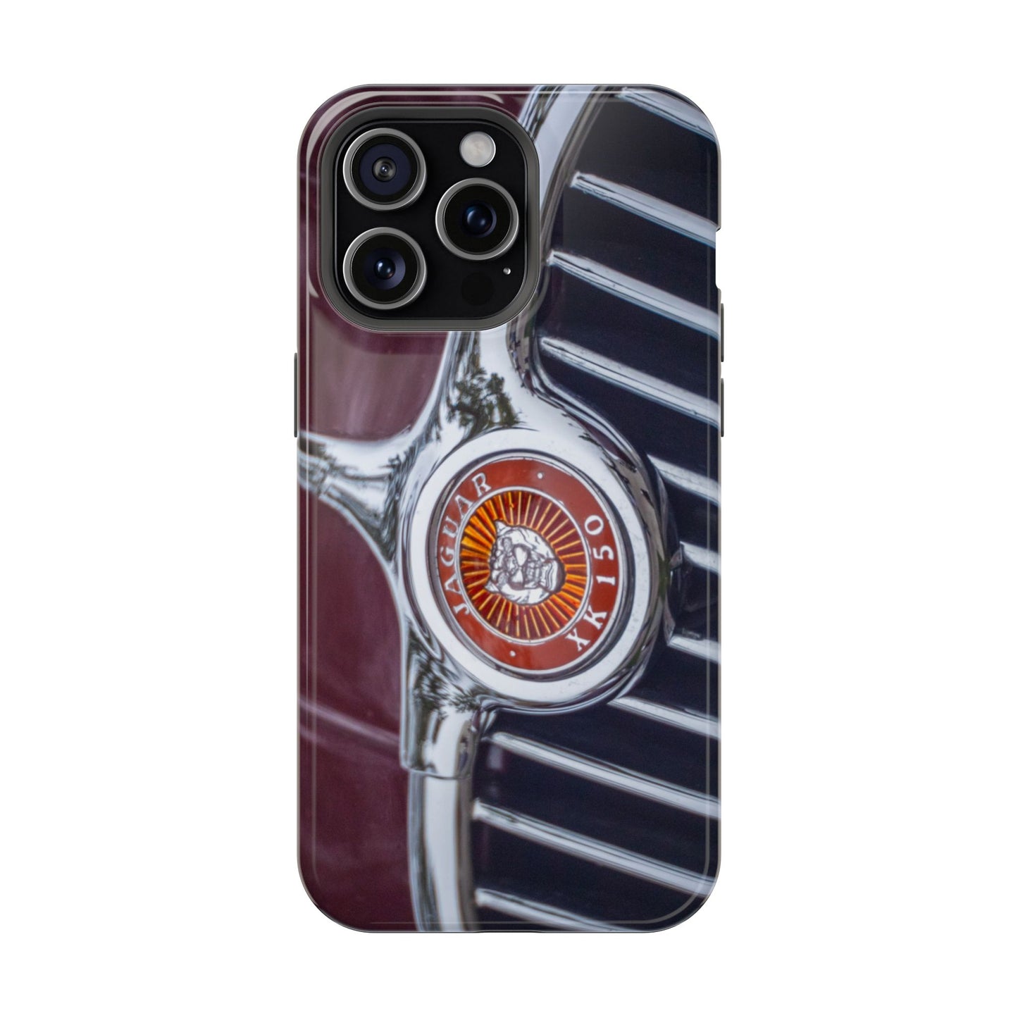 iPhone Cases, Jaguar XK 150 Sports Car Logo, Tough, Magnetic, Protective, Customizable, Car Lover Gift For Him, Father's Day