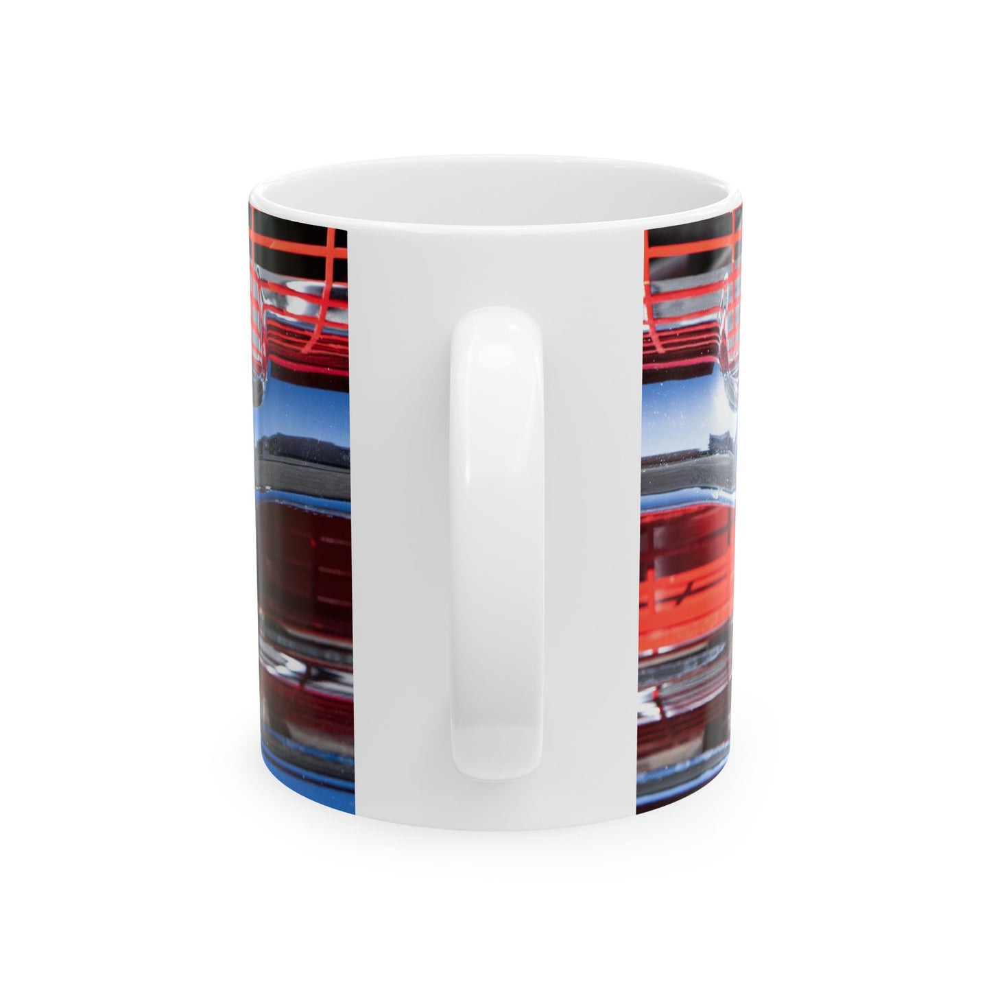 Chevrolet Classic Muscle Car Grill Badge Ornament on 11 or 15oz Ceramic Mugs Perfect for Your Favorite Gearhead Car Guy!