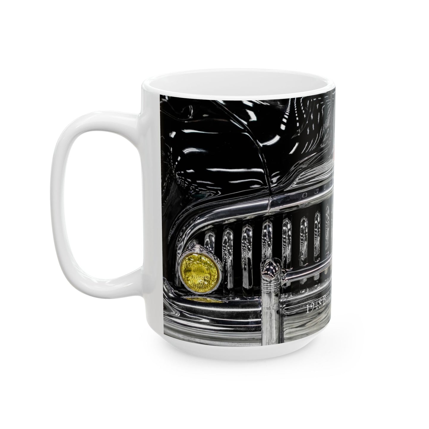 Ceramic Mug, Vintage Buick Grill and Badge Coffee Cup, Retro Auto Enthusiast Gift, 11oz 15oz Ceramic Mug, Classic Car Lover Mug, Gearhead