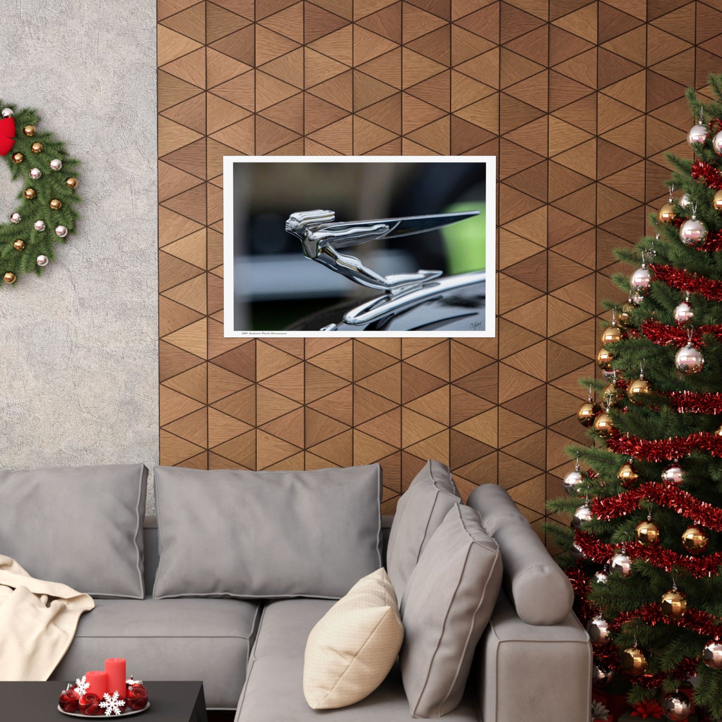 1936 Auburn Classic Car Hood Ornament Poster, Classic Car Decor, Auto Enthusiast Art, Matte Horizontal Wall Art, Gift for Car Lovers,