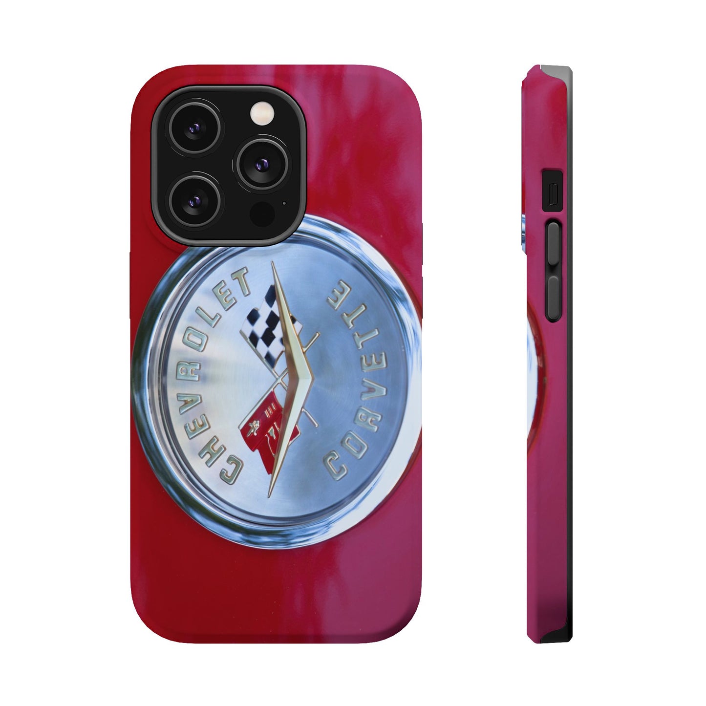 Car Enthusiast iPhone Case, Chevrolet Corvette Muscle Car Tough Case, Car Lover Accessories Gift, Custom Auto Logo Cover, Classic Vehicle