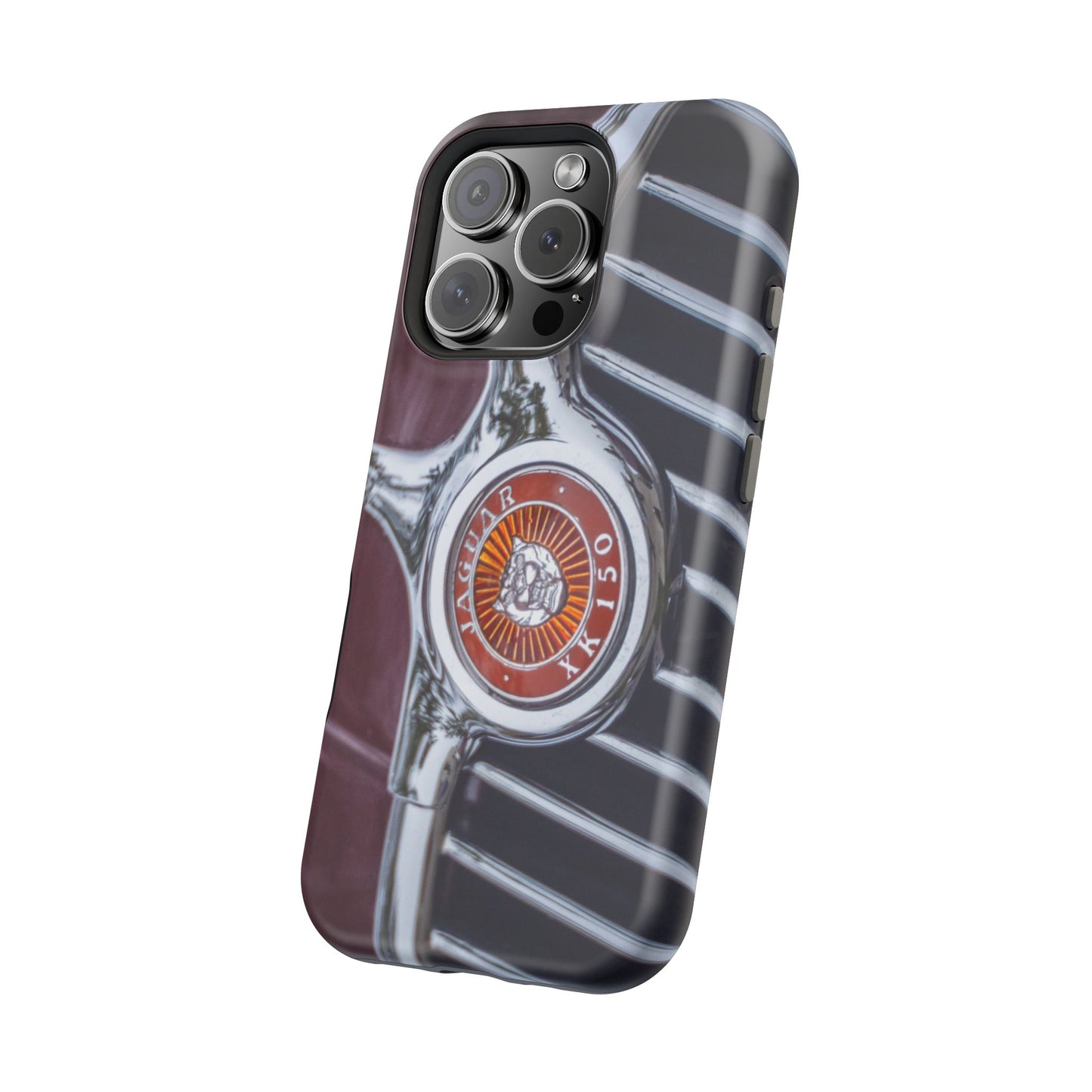 iPhone Cases, Jaguar XK 150 Sports Car Logo, Tough, Magnetic, Protective, Customizable, Car Lover Gift For Him, Father's Day