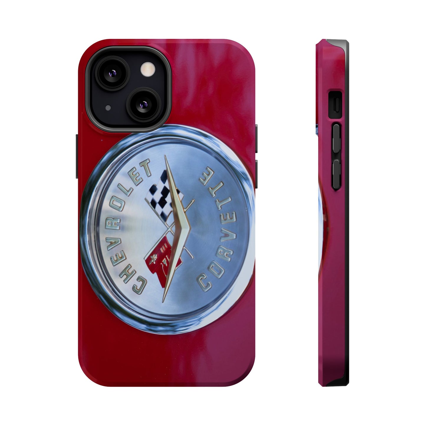 Car Enthusiast iPhone Case, Chevrolet Corvette Muscle Car Tough Case, Car Lover Accessories Gift, Custom Auto Logo Cover, Classic Vehicle