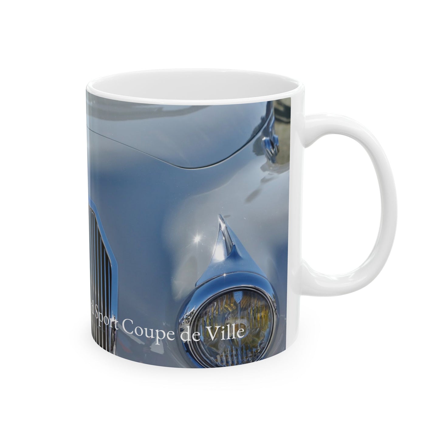 1947 Talbot Lago T26 Record Sport Coupe De Ville Classic Car Front End Grill Badge Emblem Wrap Around Ceramic Mug, (11oz, 15oz)