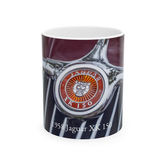 Vintage Sports Car Ceramic Mug, Classic Car Lover Gift, Mug, Automobile Enthusiast Gift, Car Collector Drinkware, Jaguar, Gift for Him