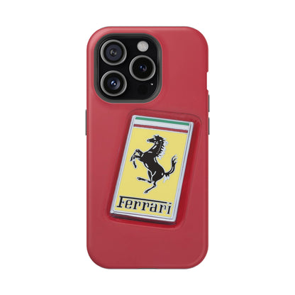 Magnetic iPhone Cases, Legendary Ferrari Badge Design, Tough Phone Case, Protective Cover, Custom Smartphone Shell, Unique Mobile Accessory