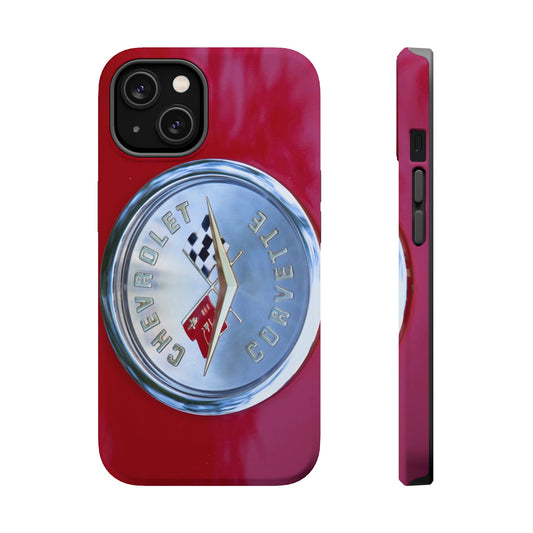 Car Enthusiast iPhone Case, Chevrolet Corvette Muscle Car Tough Case, Car Lover Accessories Gift, Custom Auto Logo Cover, Classic Vehicle
