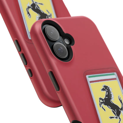 Magnetic iPhone Cases, Legendary Ferrari Badge Design, Tough Phone Case, Protective Cover, Custom Smartphone Shell, Unique Mobile Accessory