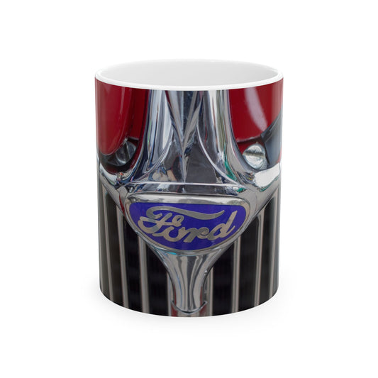 Ford auto logo and car grill, perfect for 11 or 15oz ceramic cups and mugs.