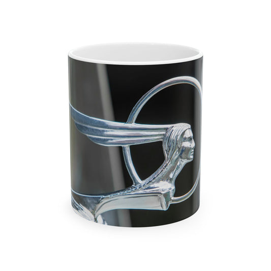 1933 Pontiac 601 Classic Car Hood Ornament of Chief Pontiac in Chrome and Ready to Frame 11 or 15oz /C/eramic Mugs.