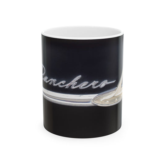 Ford Ranchero logo and insignia, gorgeous in chrome and ready for 11 or 15oz mugs.